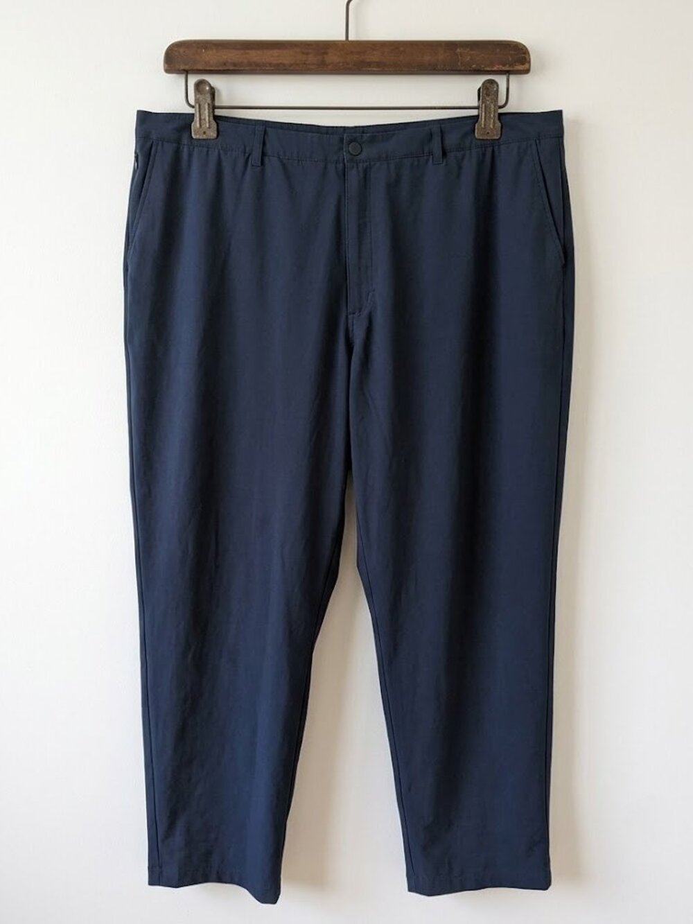 01 ALGO Pants 52 x 30 Navy Blue Performance Fit Moisture Wicking UPF 40 Mens